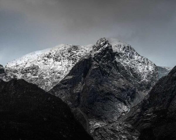 A nature photograph of a grumpy mountain in Norway